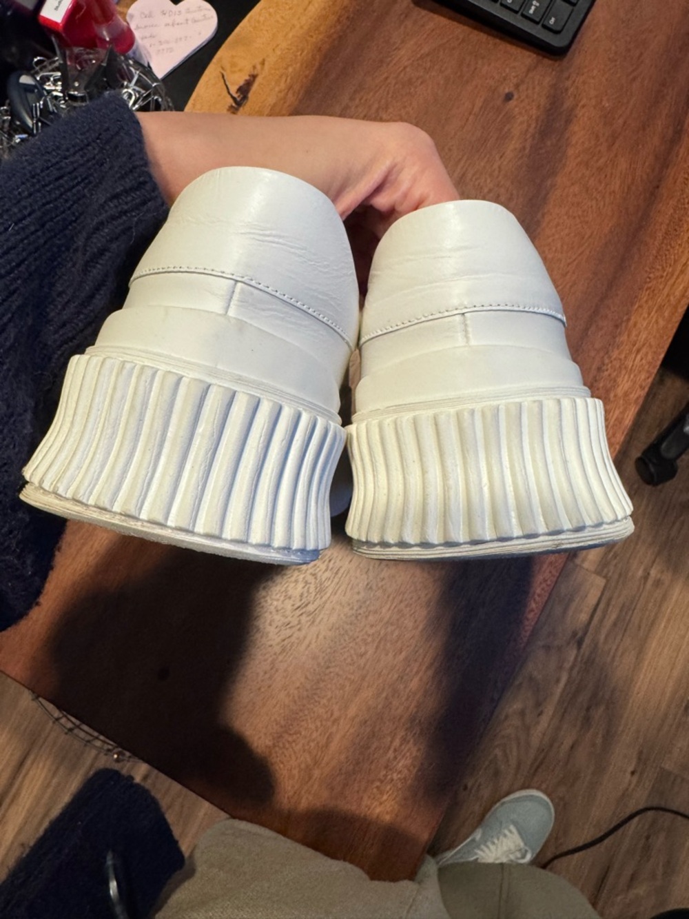 Jil Sander white leather sneakers - Picture 4 of 6